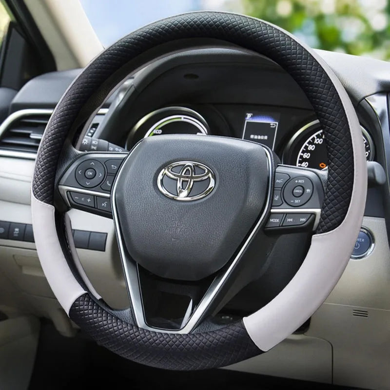 Anti-Slip Microfiber Leather Steering Wheel Cover