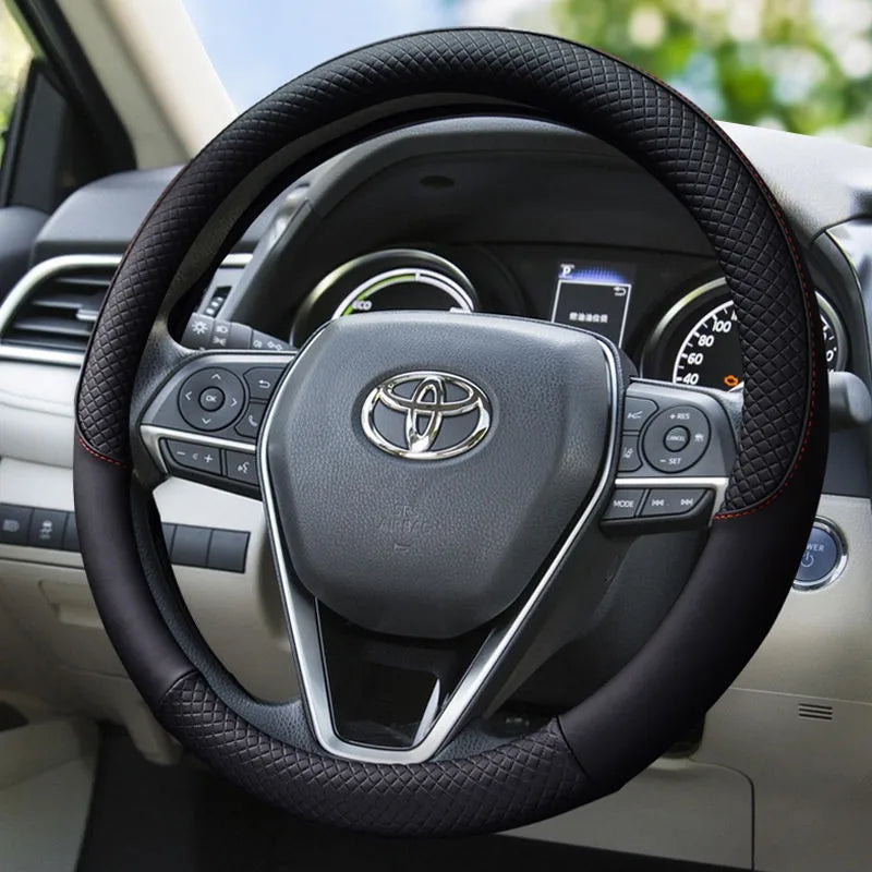Anti-Slip Microfiber Leather Steering Wheel Cover