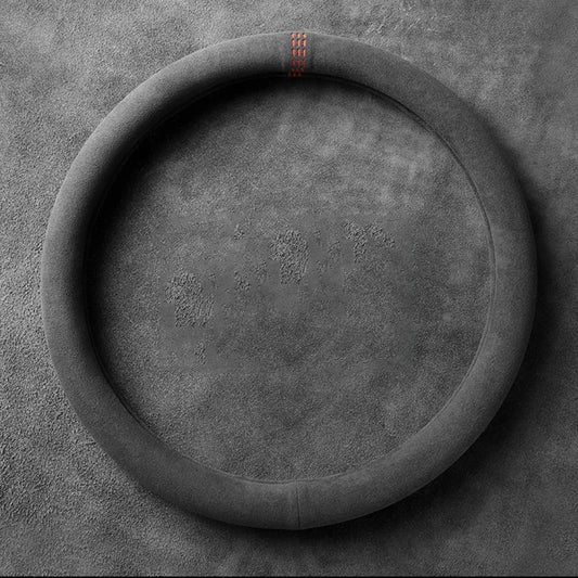 Cowhide Suede Steering Wheel Cover