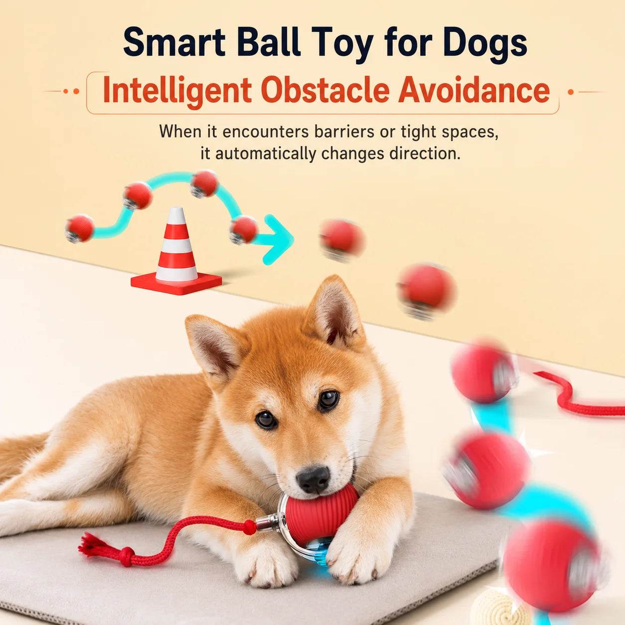 Automatic Rolling Interactive Ball Toy for Dogs