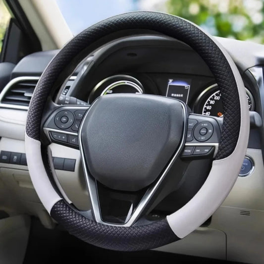 Anti-Slip Microfiber Leather Steering Wheel Cover