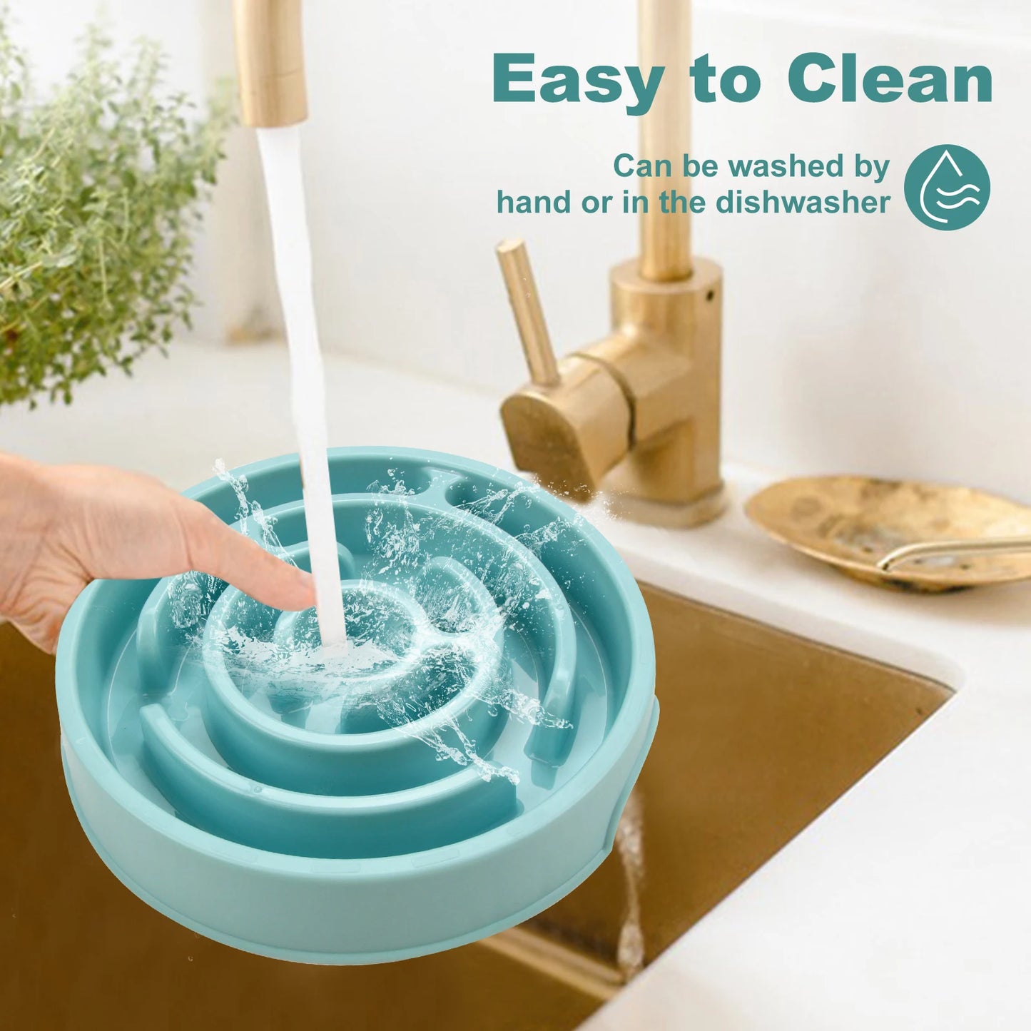 Maze-Style Anti-Gulping Slow Feeder Bowl