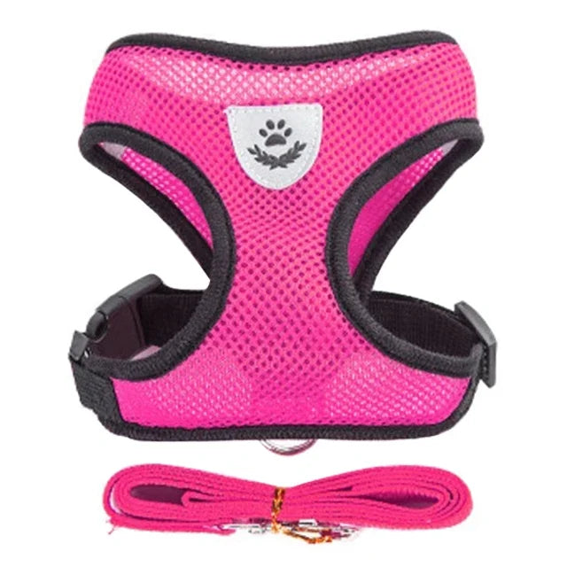 Adjustable Mesh Harness &amp; Leash Set for Cats &amp; Dogs