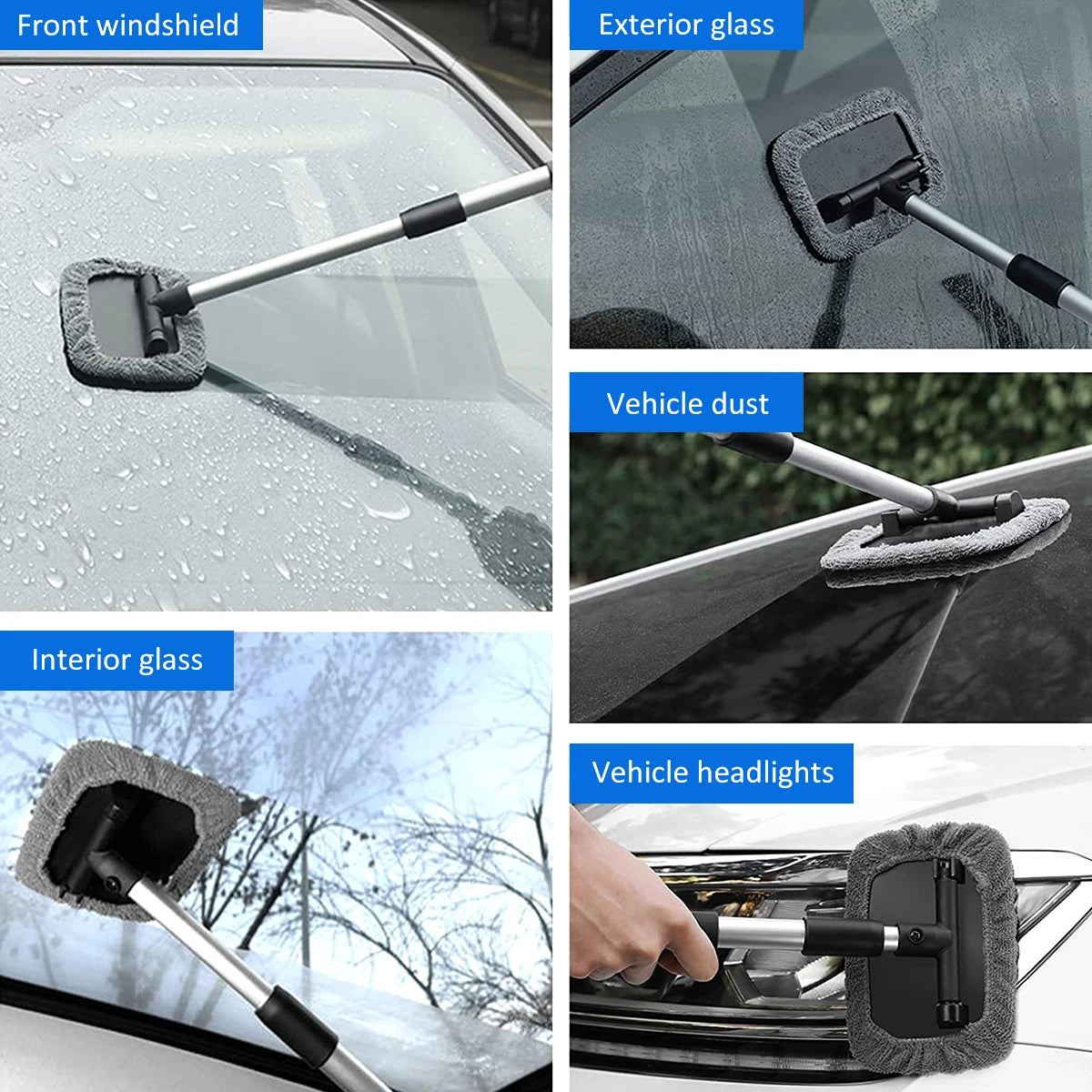 Telescopic Microfiber Windshield Cleaner Kit