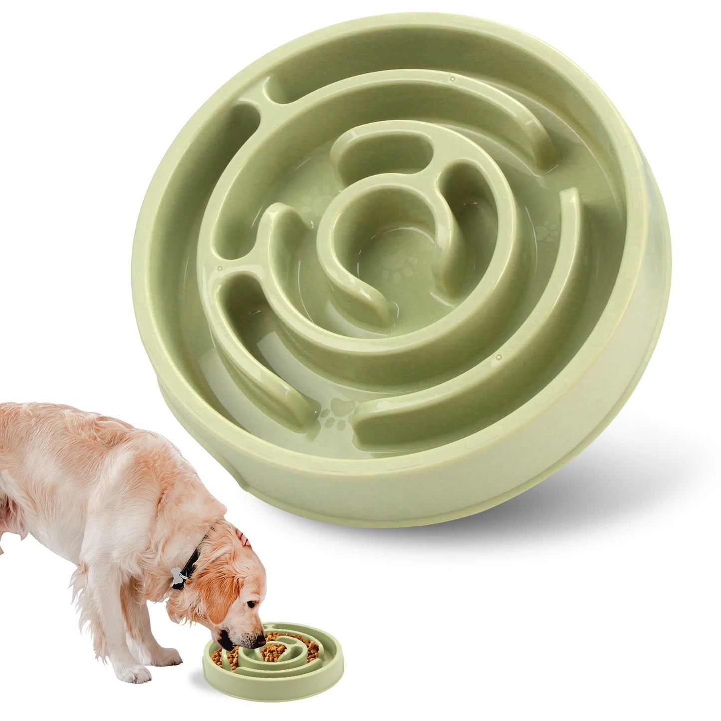 Maze-Style Anti-Gulping Slow Feeder Bowl