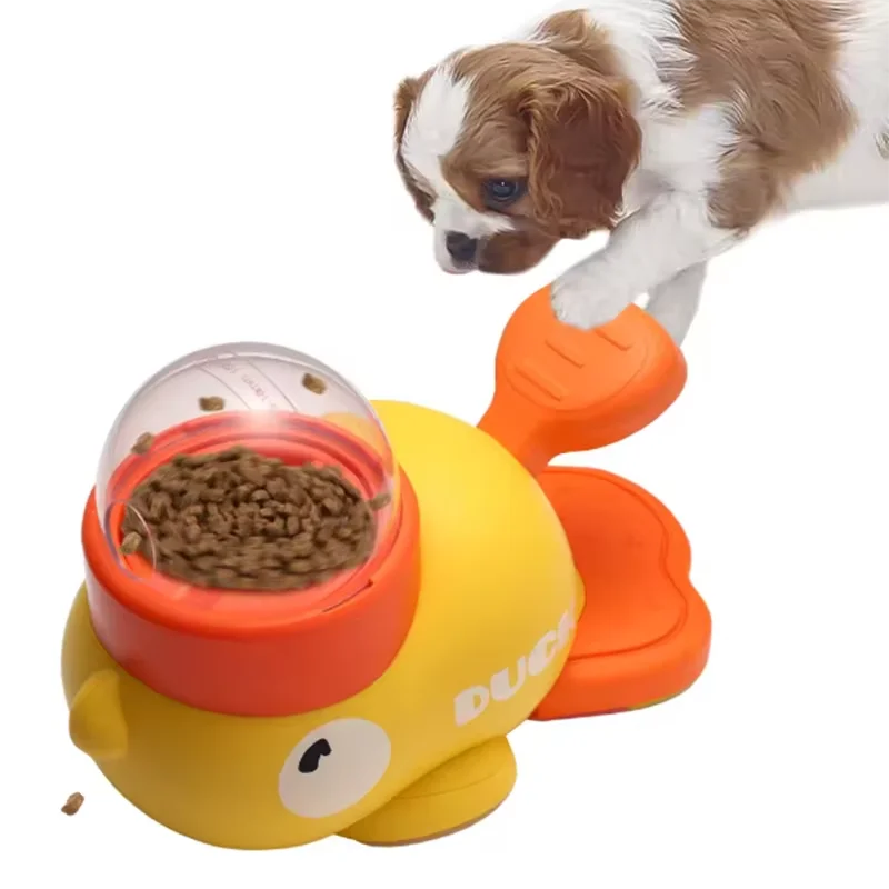 Yellow Duck Interactive Puzzle Pet Feeder