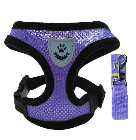 Adjustable Mesh Harness &amp; Leash Set for Cats &amp; Dogs