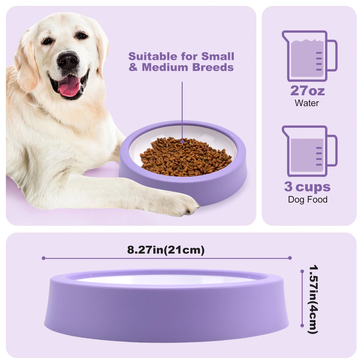 Maze-Style Anti-Gulping Slow Feeder Bowl