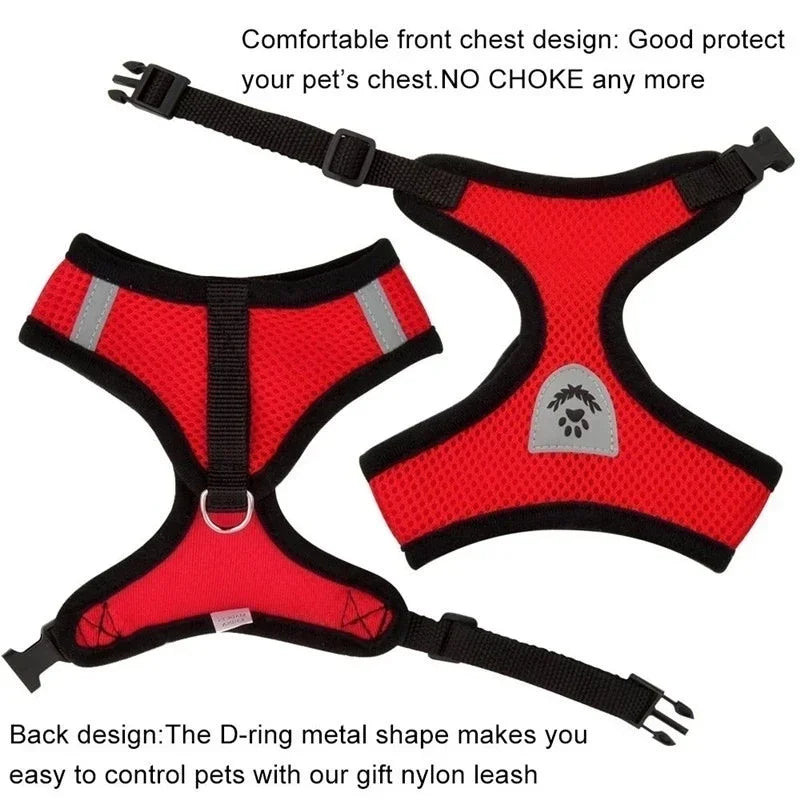 Adjustable Mesh Harness &amp; Leash Set for Cats &amp; Dogs