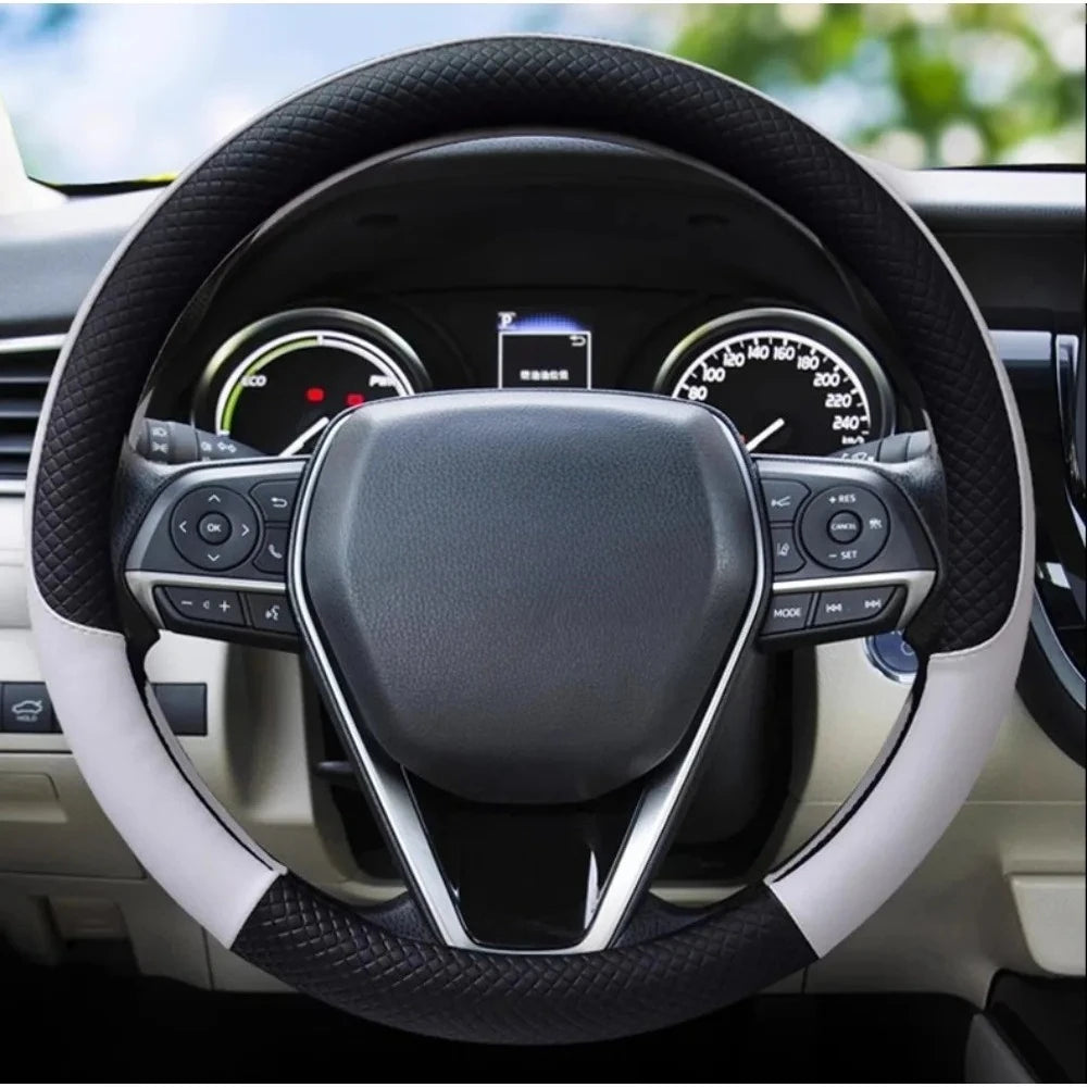 Anti-Slip Microfiber Leather Steering Wheel Cover
