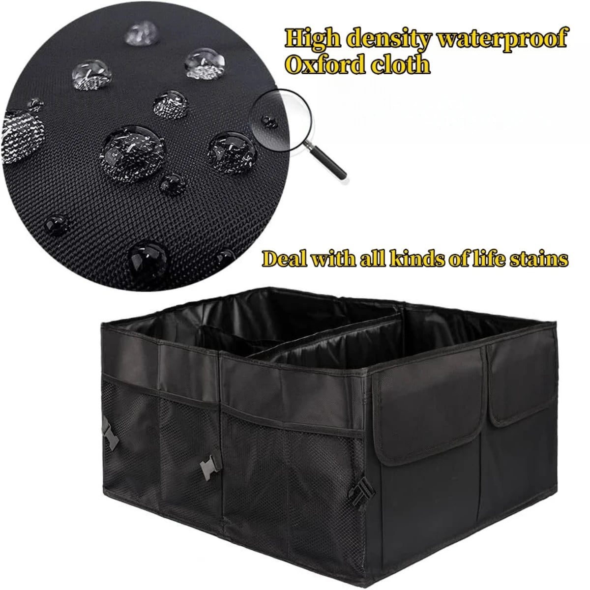 Collapsible Car Trunk Storage Box with Tool Holder