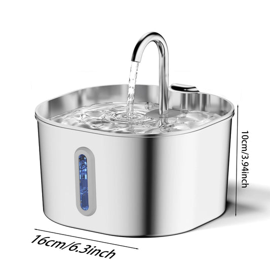 ZYFeeder 2.2L Automatic Stainless Steel Cat Water Fountain