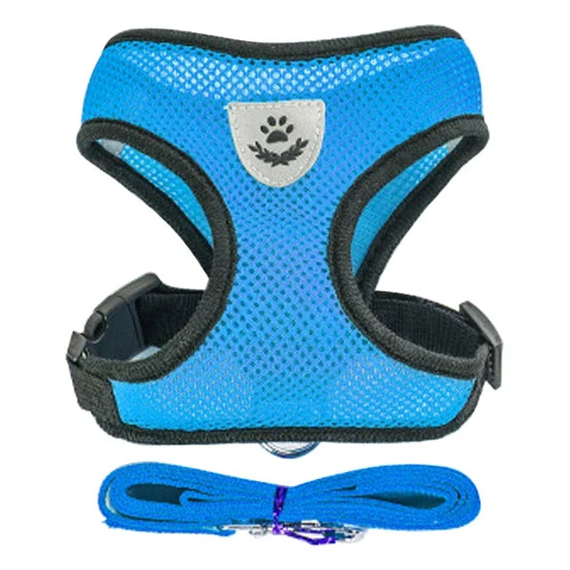 Adjustable Mesh Harness &amp; Leash Set for Cats &amp; Dogs