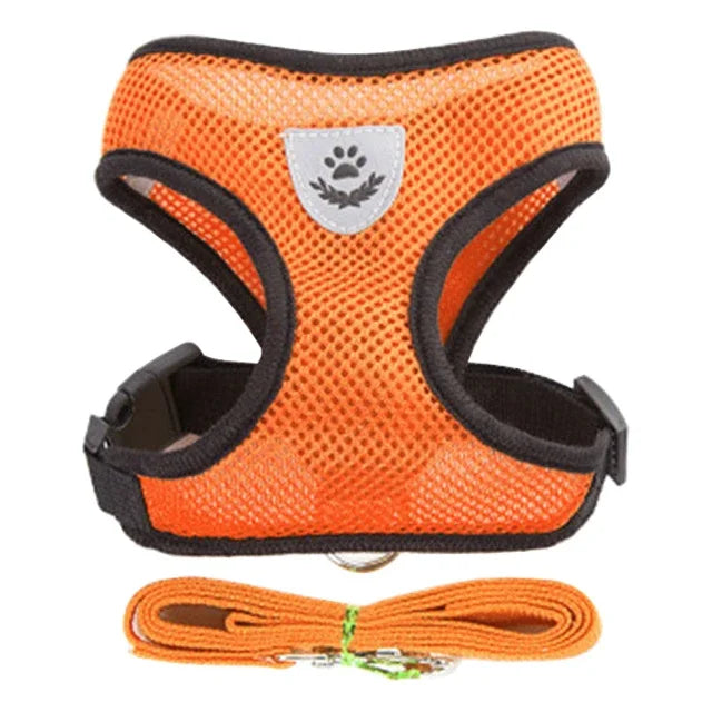Adjustable Mesh Harness &amp; Leash Set for Cats &amp; Dogs