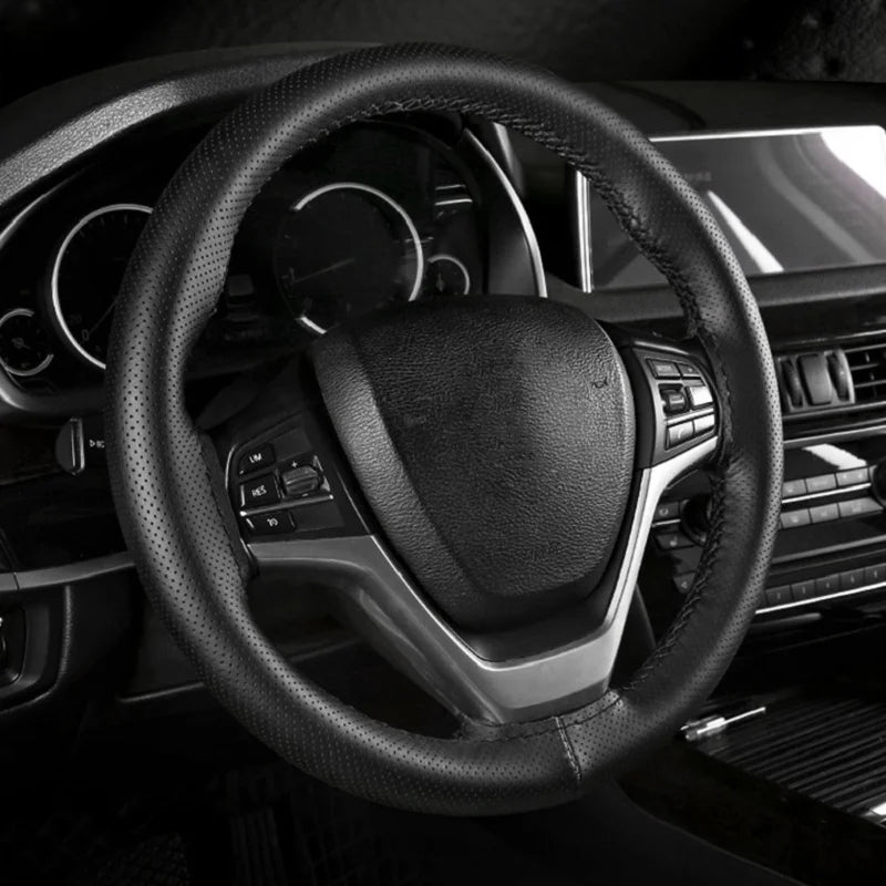 DIY Stitched Leather Steering Wheel Cover