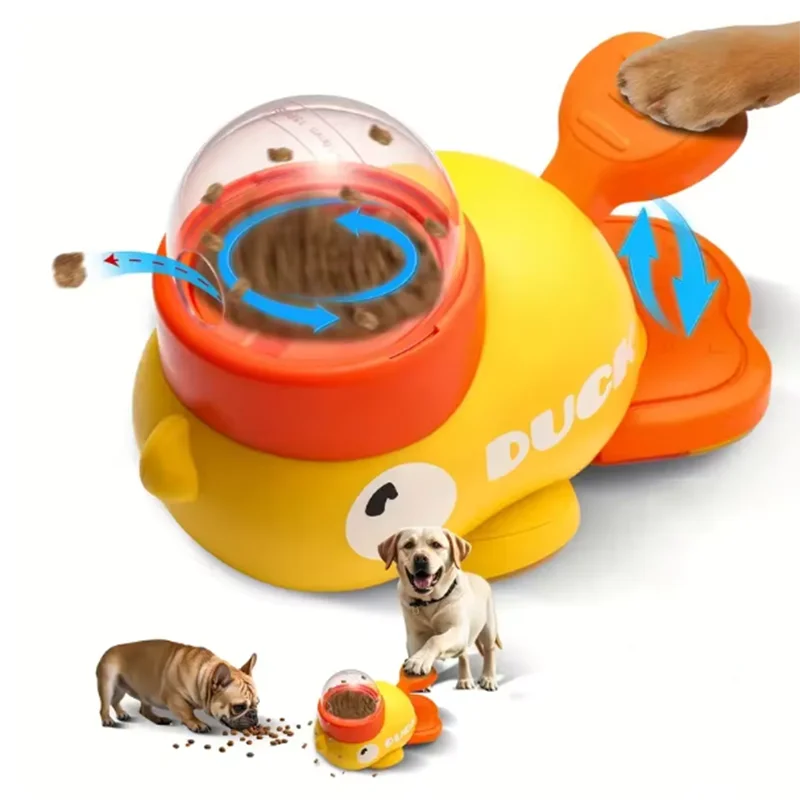 Yellow Duck Interactive Puzzle Pet Feeder