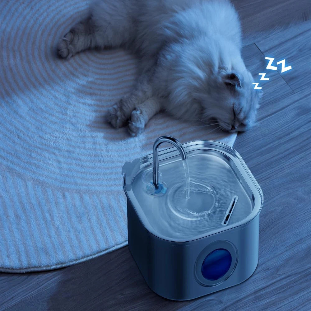 ZYFeeder 2.2L Automatic Stainless Steel Cat Water Fountain