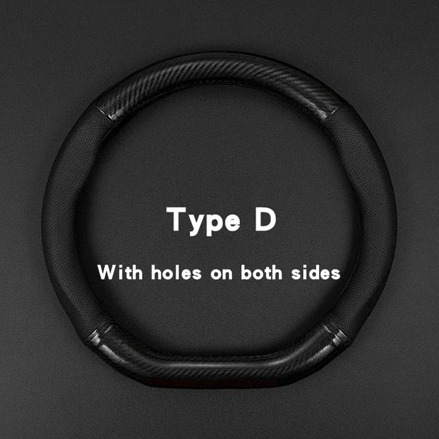 Carbon Fiber Leather Steering Wheel Cover