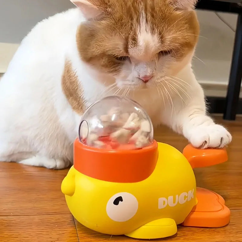 Yellow Duck Interactive Puzzle Pet Feeder