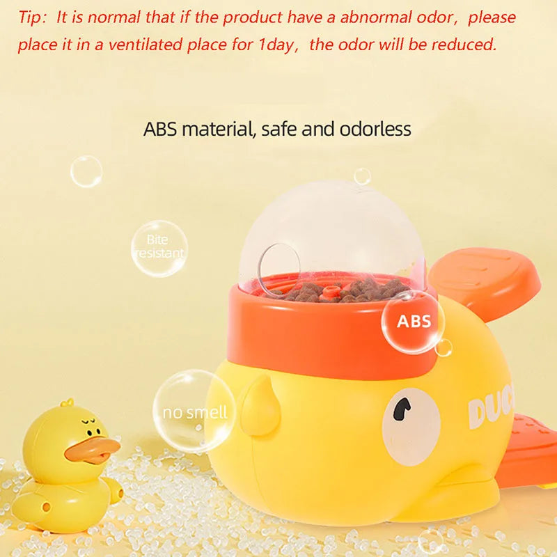 Yellow Duck Interactive Puzzle Pet Feeder