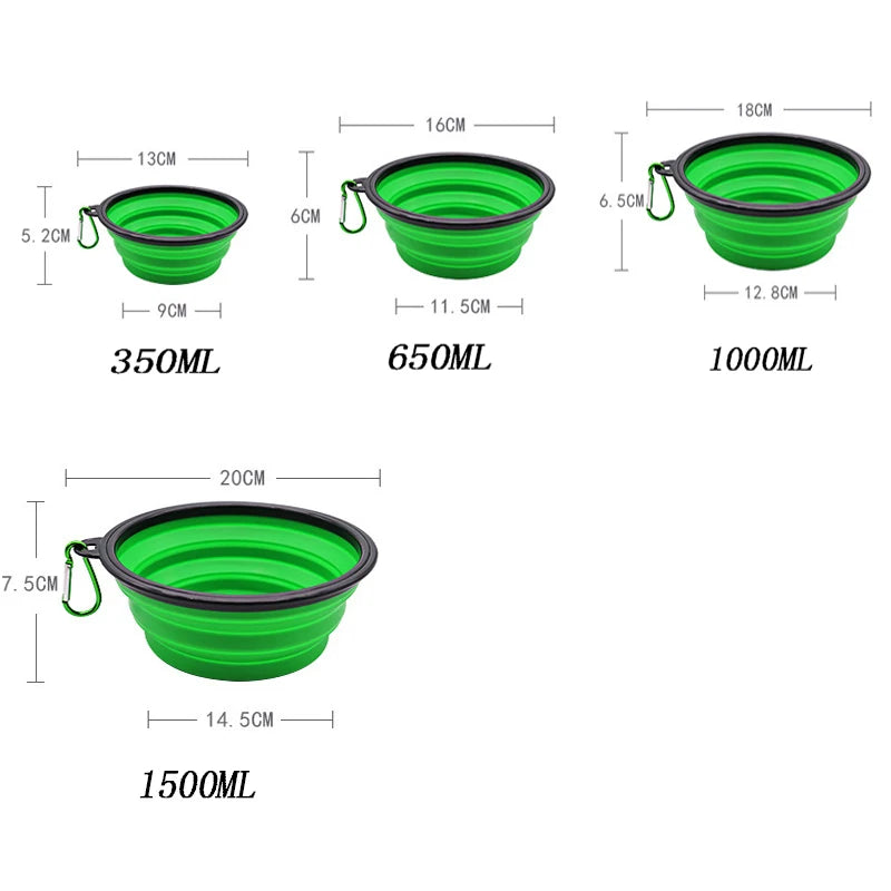 2-in-1 Foldable Silicone Pet Food &amp; Water Dispenser