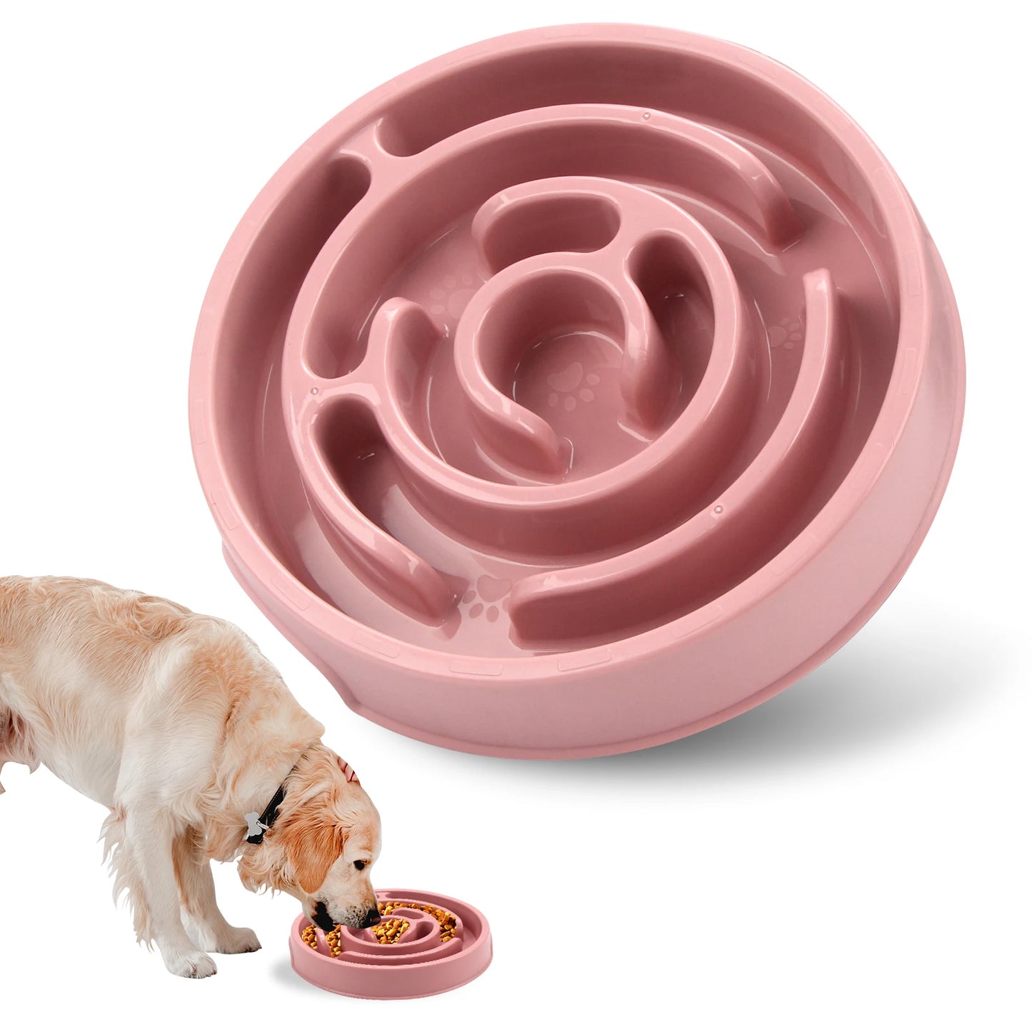 Maze-Style Anti-Gulping Slow Feeder Bowl