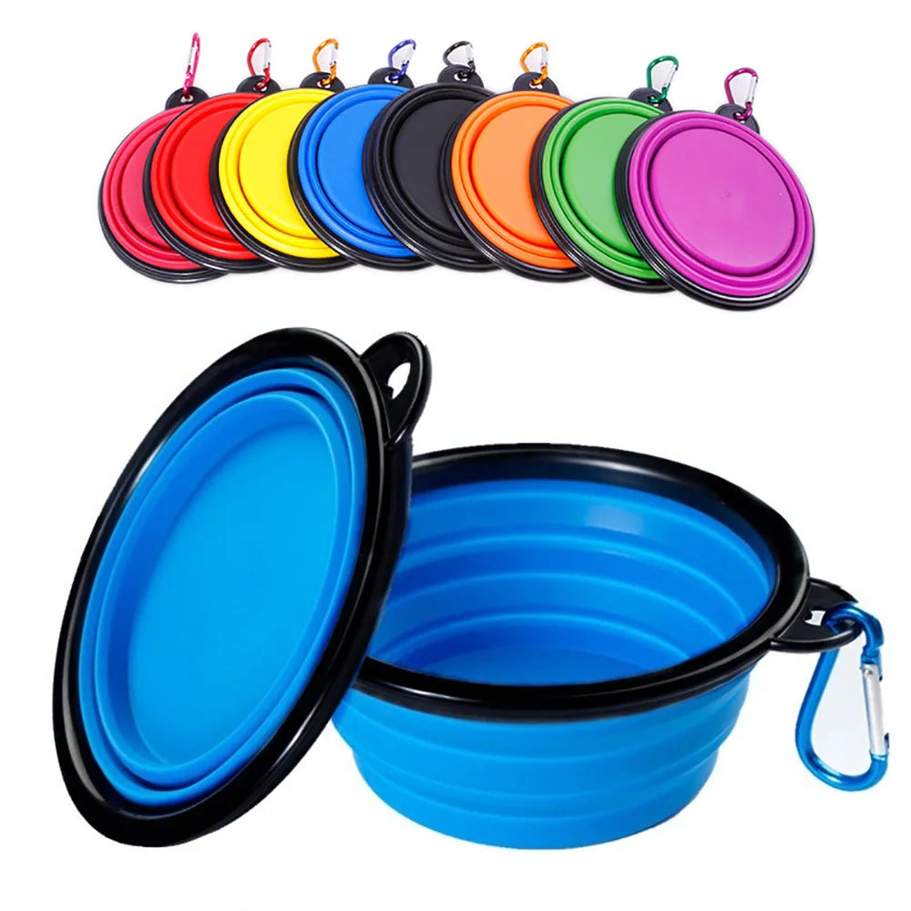 Collapsible Silicone Travel Bowl for Dogs &amp; Cats
