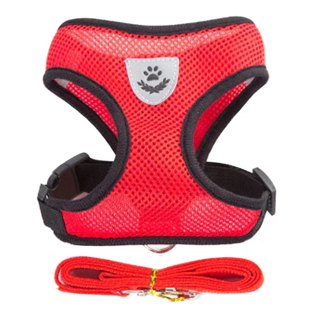 Adjustable Mesh Harness &amp; Leash Set for Cats &amp; Dogs