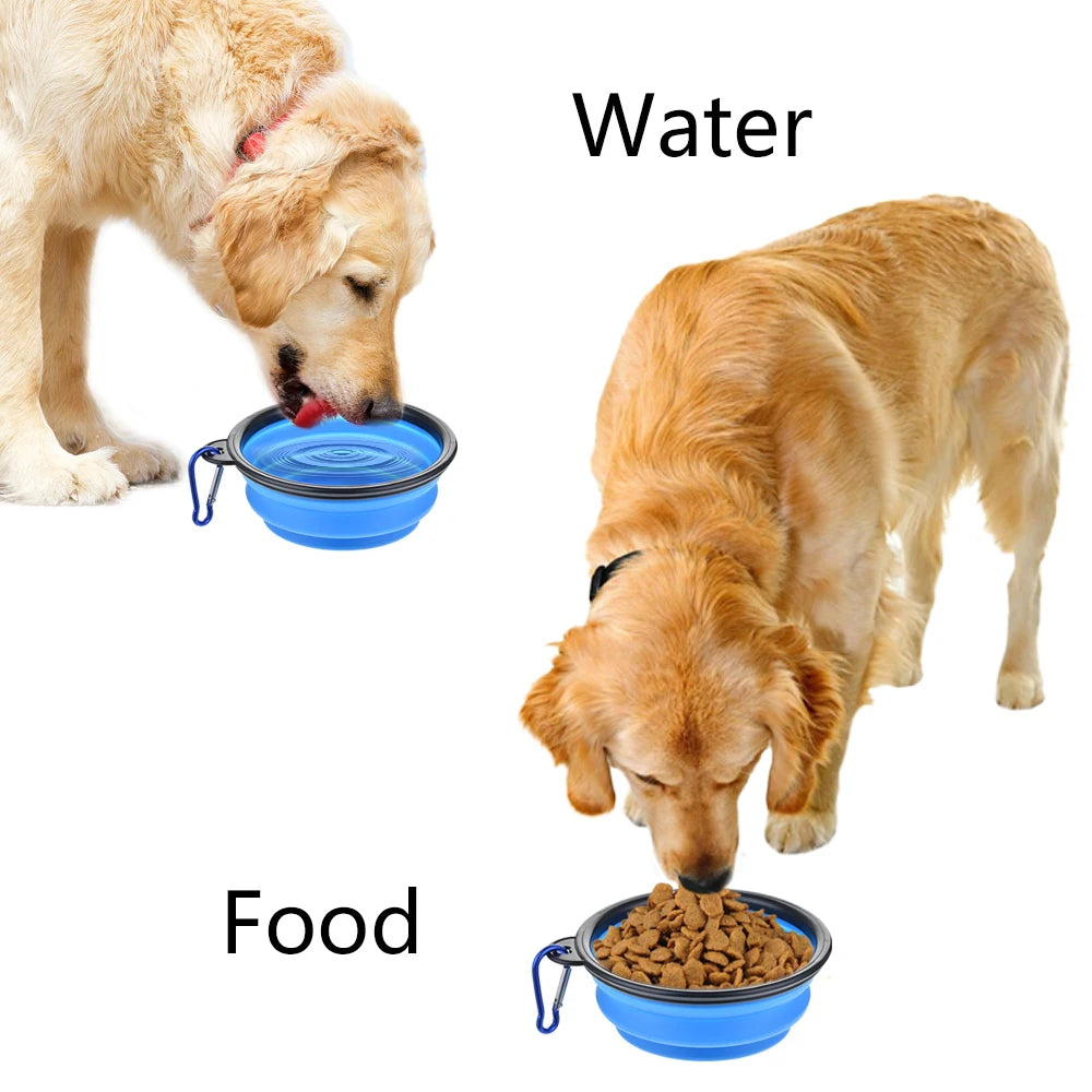 Collapsible Silicone Travel Bowl for Dogs &amp; Cats