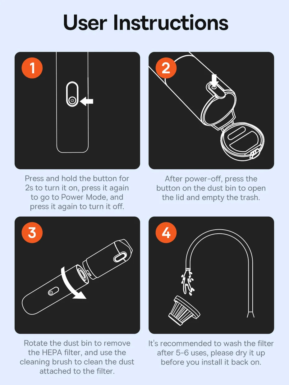 Baseus A5 Air 2-in-1 Premium Car Vacuum