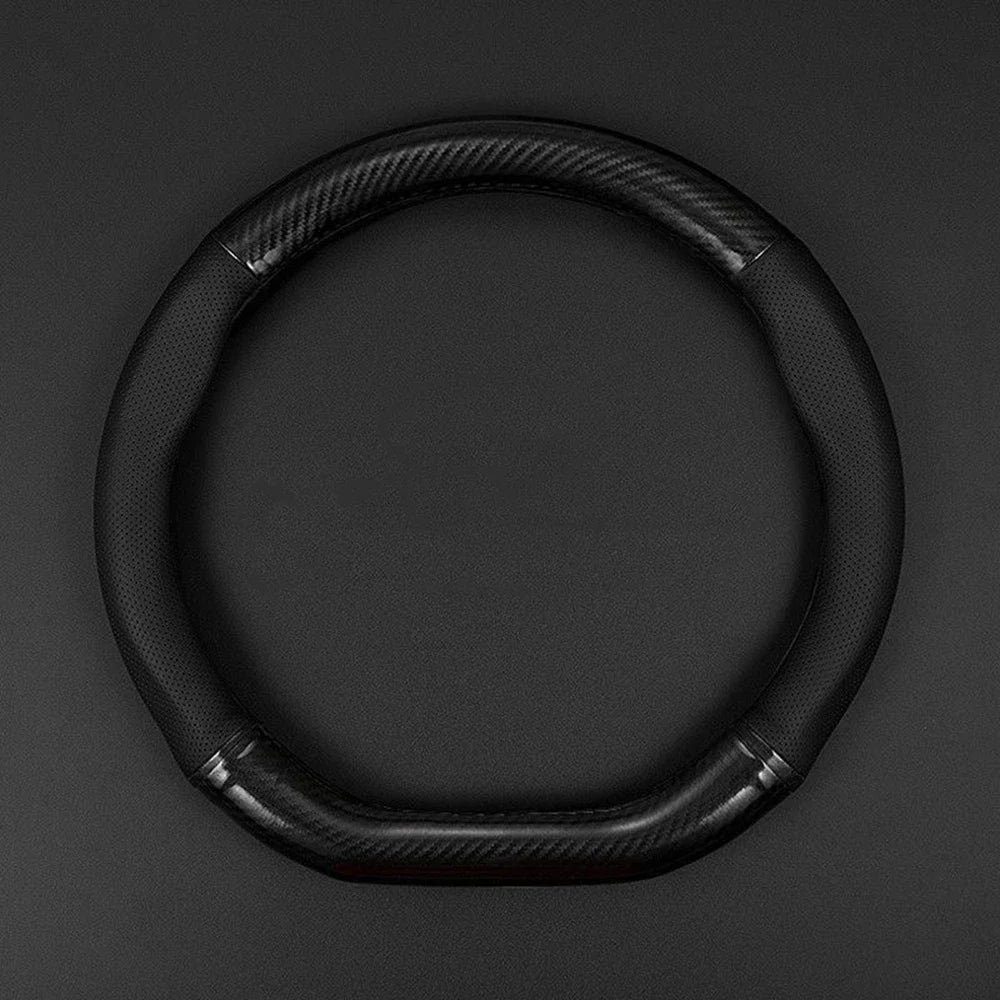 Carbon Fiber Leather Steering Wheel Cover