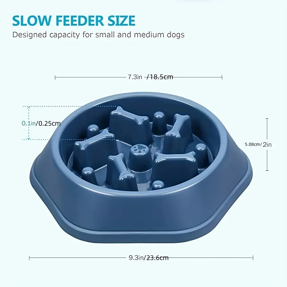 Non-Choking Slow Feeder Bowl for Dogs &amp; Cats