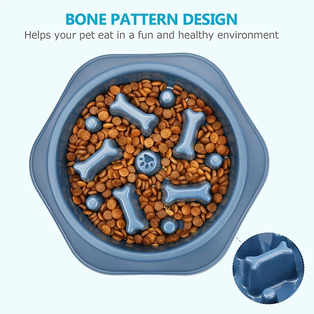 Non-Choking Slow Feeder Bowl for Dogs &amp; Cats