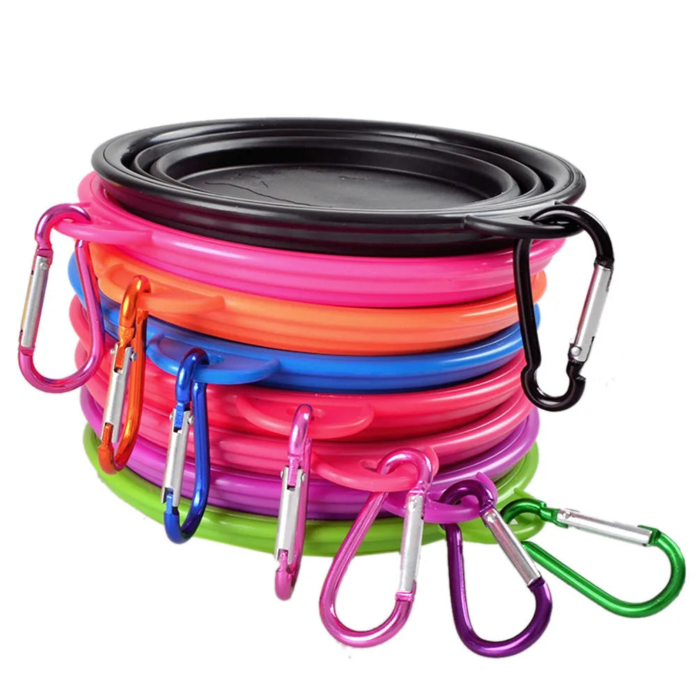Collapsible Silicone Travel Bowl for Dogs &amp; Cats