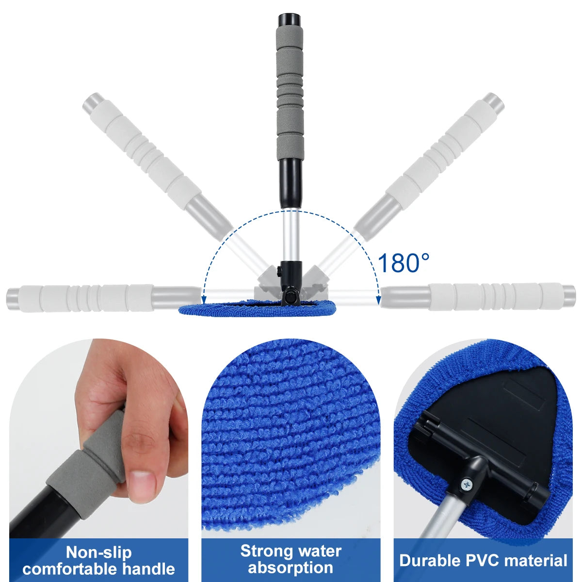 Telescopic Microfiber Windshield Cleaner Kit