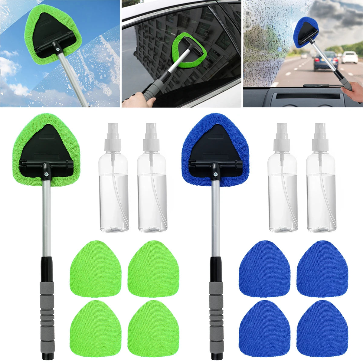 Telescopic Microfiber Windshield Cleaner Kit