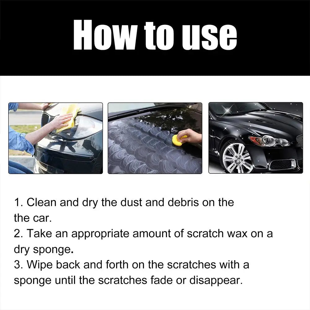 Car Scratch Removal Wax Kit with Sponge &amp; Towel