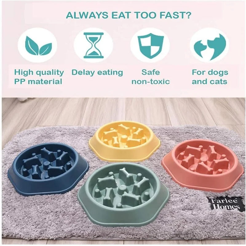 Non-Slip Puzzle Slow Feeder Dog Bowl
