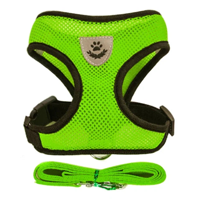 Adjustable Mesh Harness &amp; Leash Set for Cats &amp; Dogs