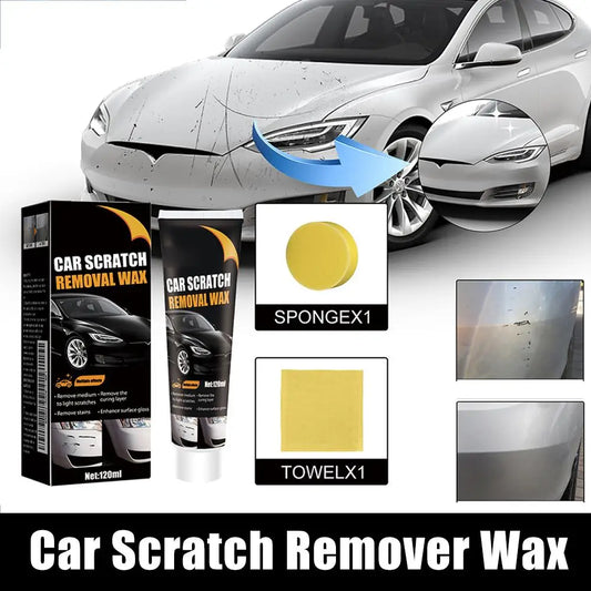 Car Scratch Removal Wax Kit with Sponge &amp; Towel