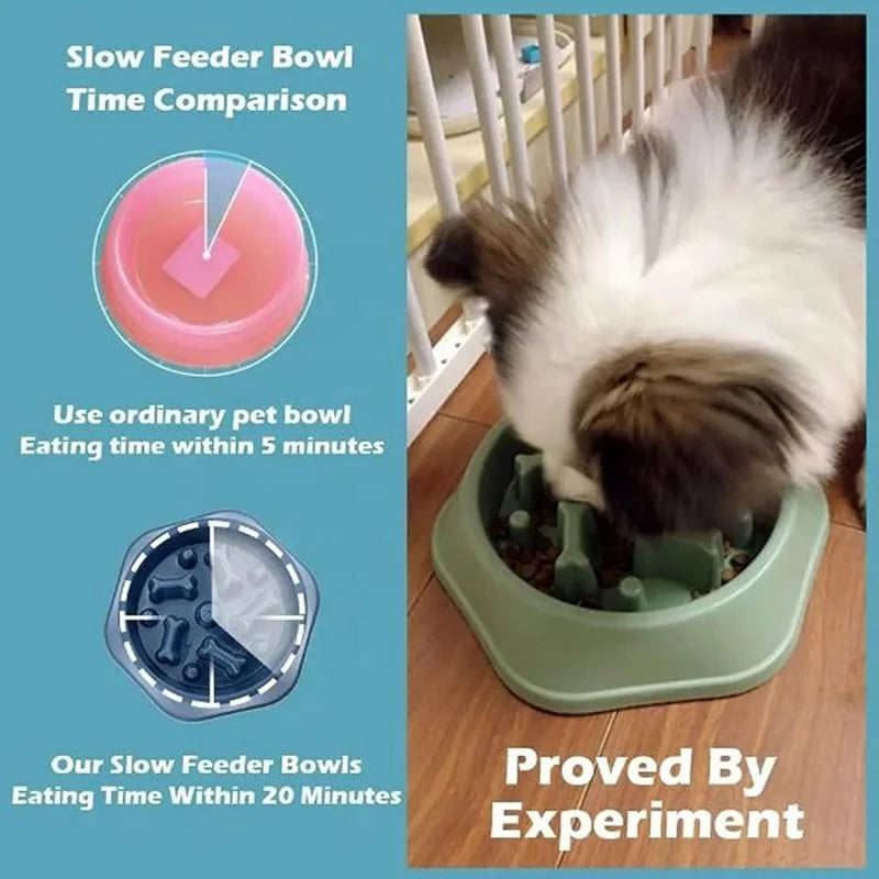 Non-Slip Puzzle Slow Feeder Dog Bowl