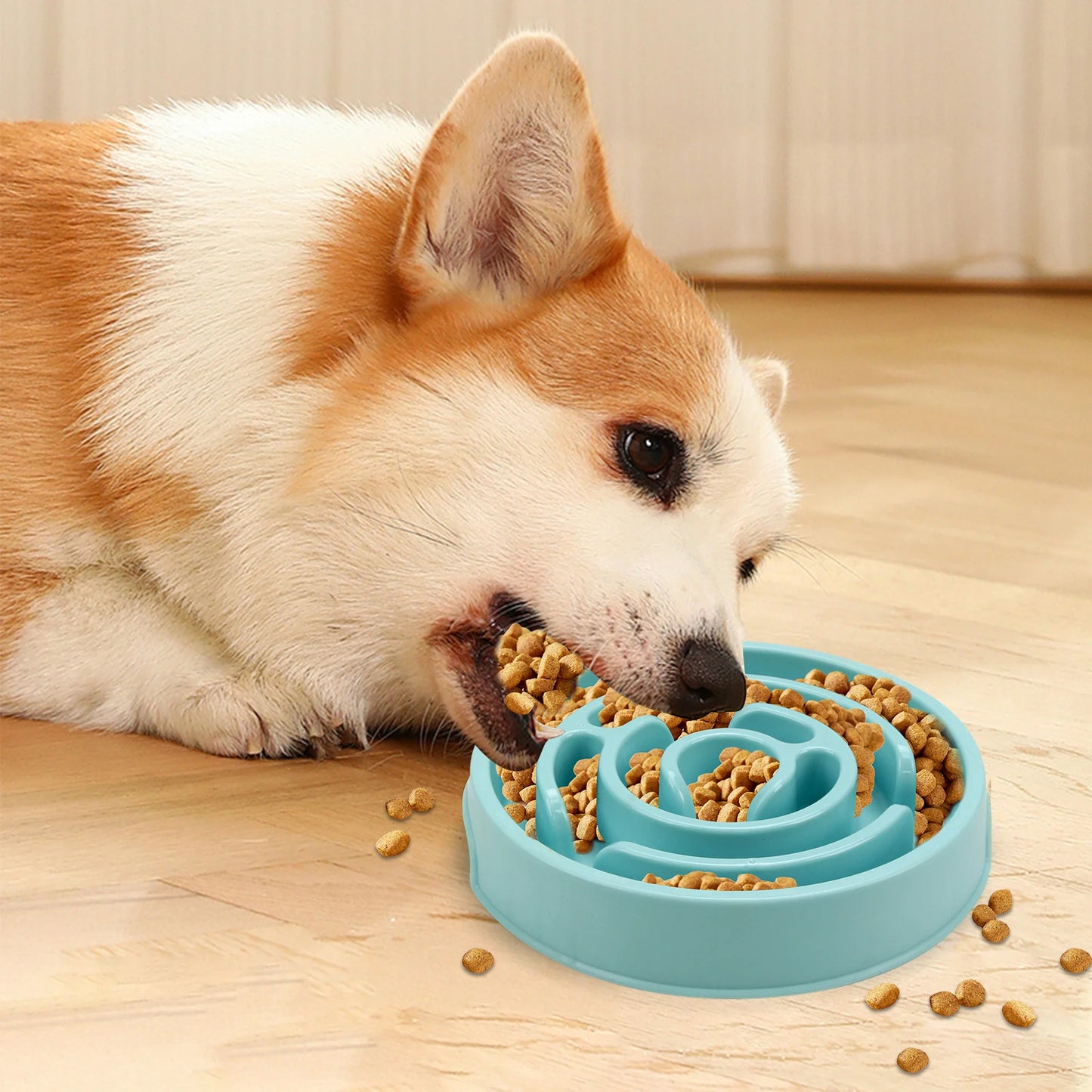 Maze-Style Anti-Gulping Slow Feeder Bowl