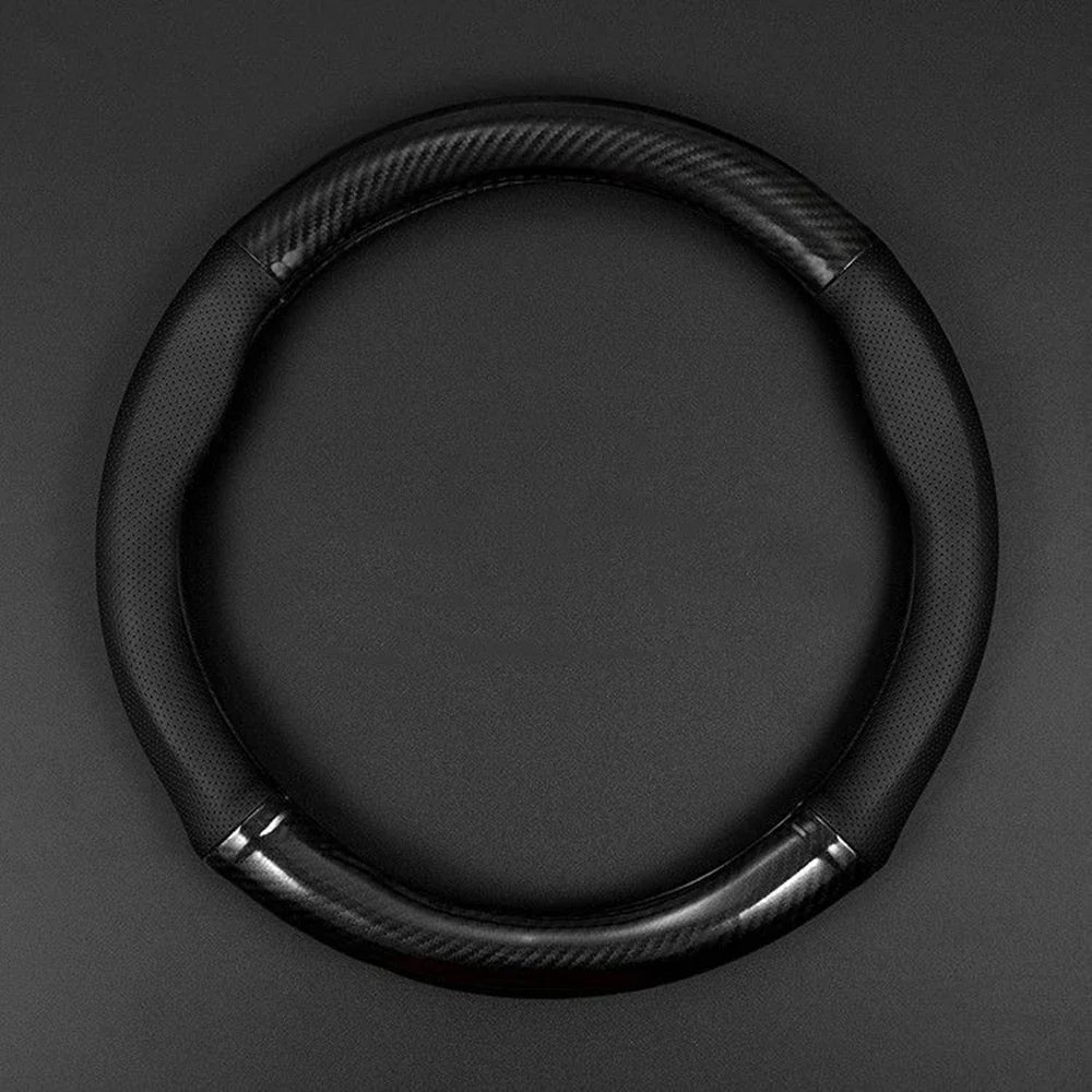Carbon Fiber Leather Steering Wheel Cover