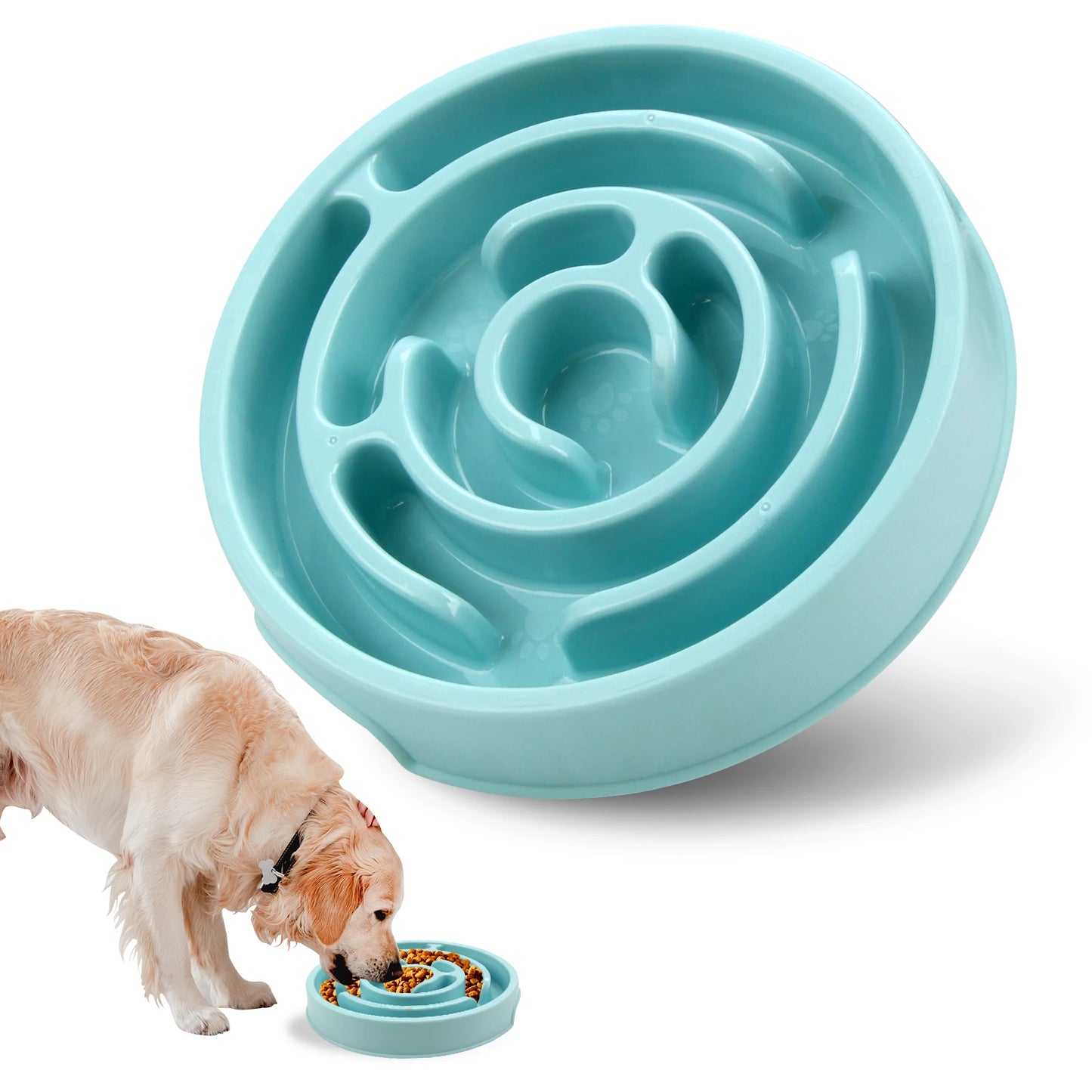 Maze-Style Anti-Gulping Slow Feeder Bowl