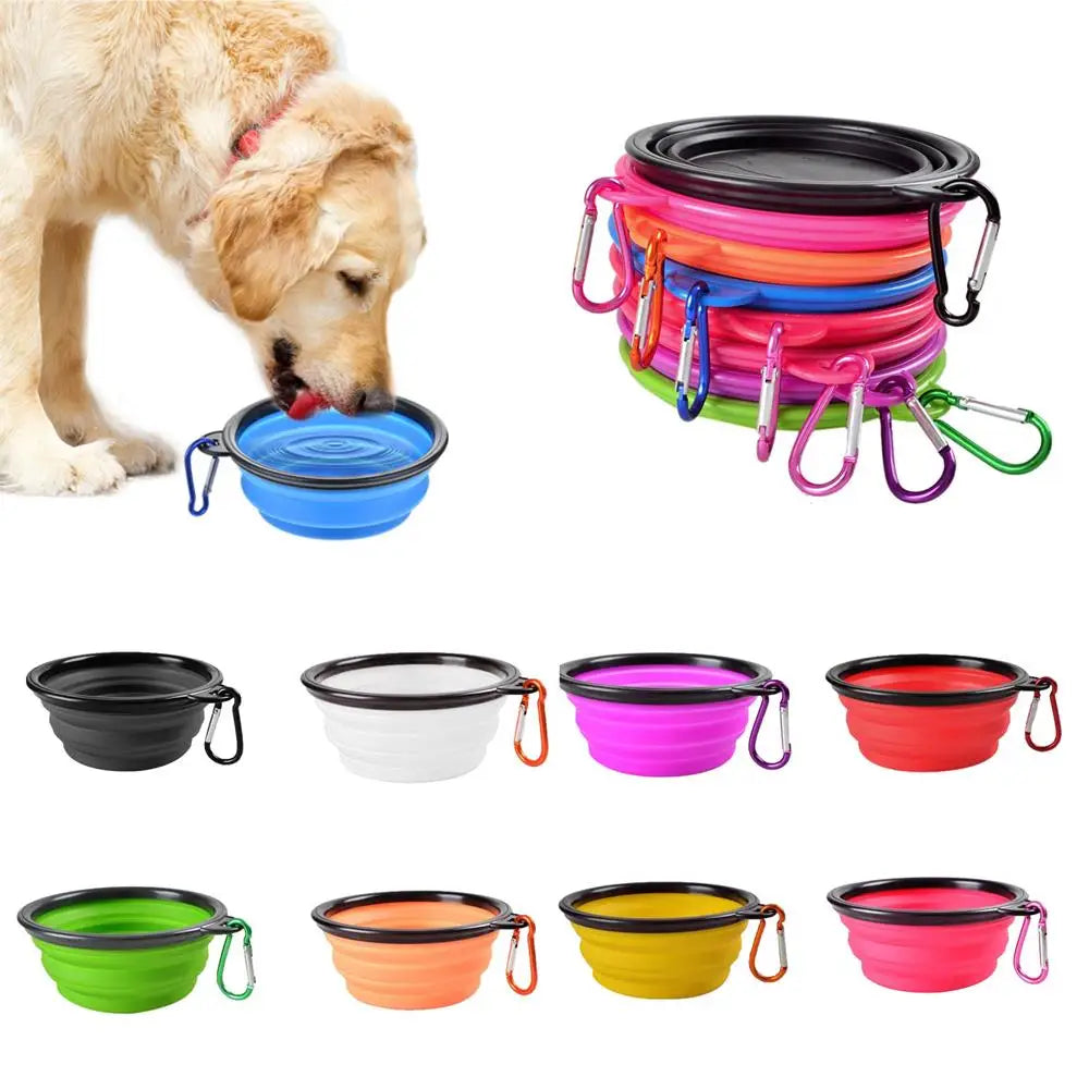 Collapsible Silicone Travel Bowl for Dogs &amp; Cats