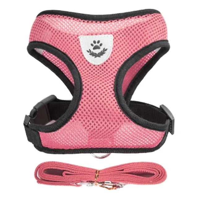 Adjustable Mesh Harness &amp; Leash Set for Cats &amp; Dogs