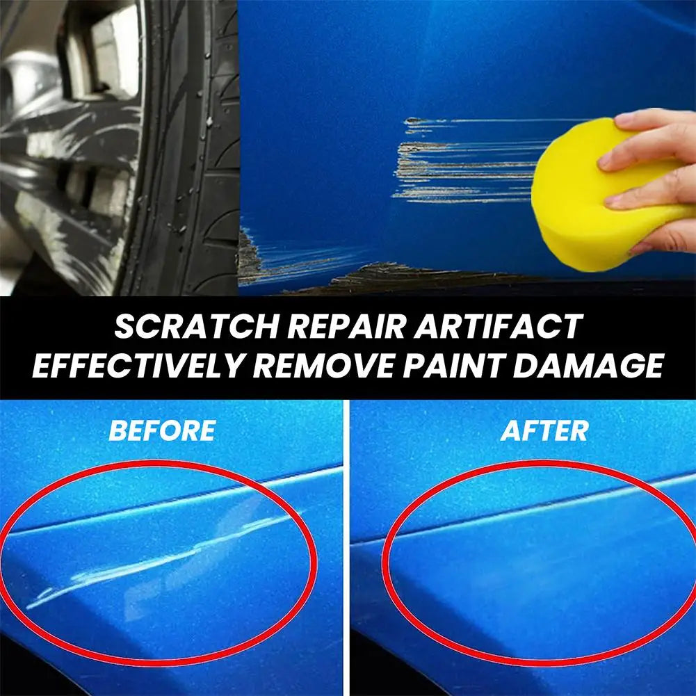Car Scratch Removal Wax Kit with Sponge &amp; Towel