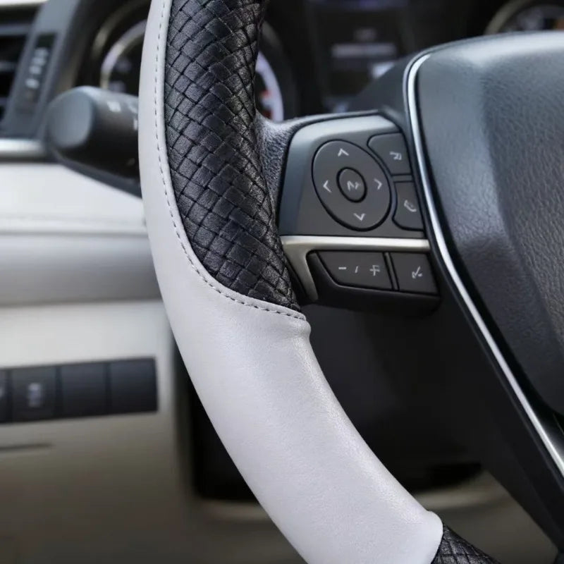 Anti-Slip Microfiber Leather Steering Wheel Cover