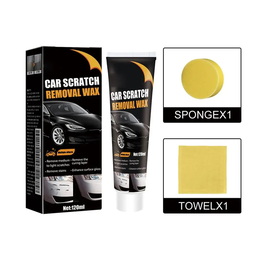 Car Scratch Removal Wax Kit with Sponge &amp; Towel
