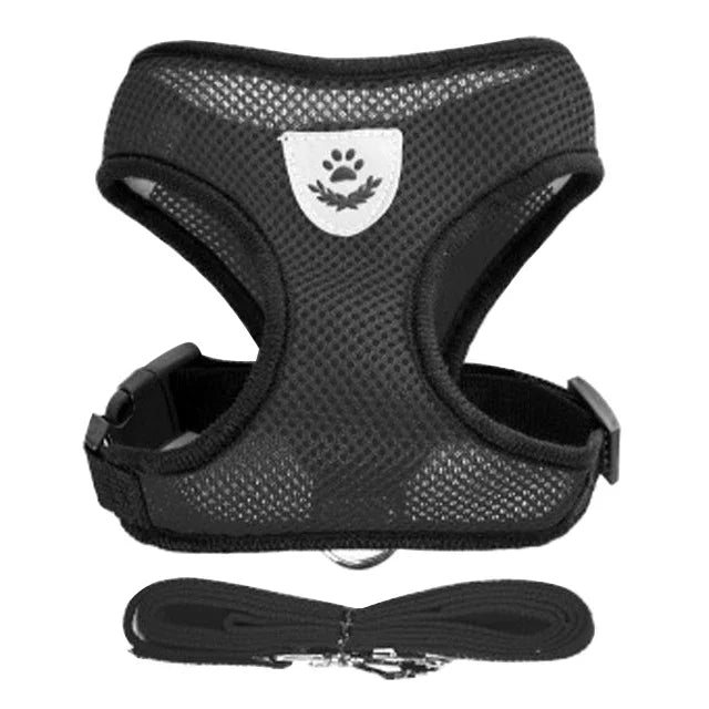 Adjustable Mesh Harness &amp; Leash Set for Cats &amp; Dogs